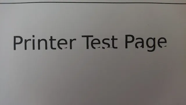 A "Printer Test Page", but the letters 'e', 's' and 't' have weird white blocks on the bottoms.