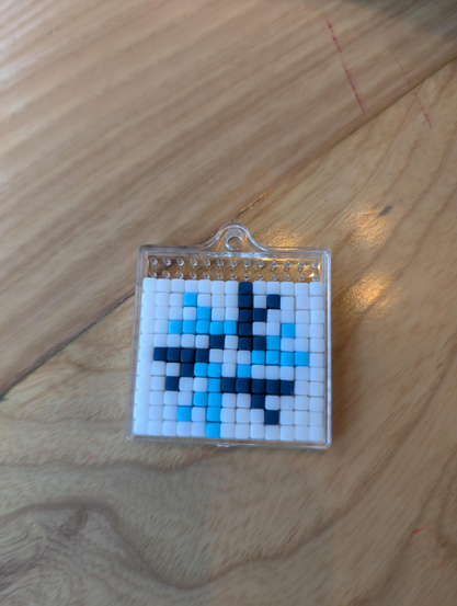 Nixos logo physical pixel art