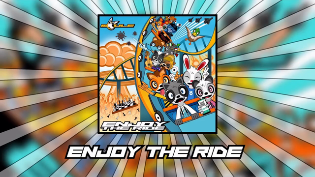 A cropped thumbnail of MOULE's cover art for his album Enjoy the Ride, which is a close-up picture of several anthropomorphic cartoon animal characters coloured light blue, dark blue, orange, yellow, black, and white all riding a roller coaster in front of an explosion in the background.

The video presents one second of every track from his 22-track album, "Enjoy the Ride":

1. Enjoy the Ride: Power electro music, cover art shows cartoon animals on roller coaster.

2. Waterslide: Power electro music, cover art shows animals on waterslide.

3. Coronathletics: Big Room EDM, cover art shows animals dressed in PPE defending against covid.

4. Leaper: Future beats, cover art shows yellow rabbit.

5. Superhero: Power electro, cover art shows Super Penguin flying from building, comic book style.

6. Passion: Uplifting trance, cover art shows William, a cheetah in blue "93" tank top, run right.

7. Unlimited Data: Eurodance, cover art shows Delgado the bull, Rocky the raccoon, and Melody the skunk.

(I'm out of alt text room so just titles and genres from now on, sorry):

8. Here for it: Power Electro.
9. Sequoia: Drum and bass.
10. California Grizzly: Chipwave.
11. Purple: Synthwave.
12. VICE: Synthwave.
13. Visionaria: Uplifting house.
14. Not Mussel: Dark techno.
15. Sonar: Dark techno.
16. Black Swan: Atmospheric electro.
17. Space Race: Psychedelic electro.
18. Smashing Boxes: Chiptune.
19. Citadel: Glitchstep.
20. Halcyon: IDM.
21. Norilsk: Hard lo-fi.
22. Aquatic: Deep house.