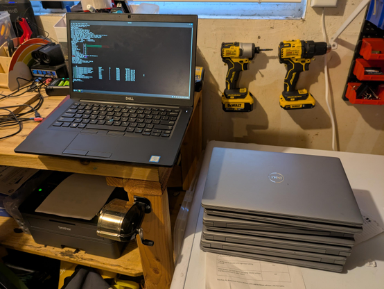 Stack of Dell lattitudes updating to the newest nixbook