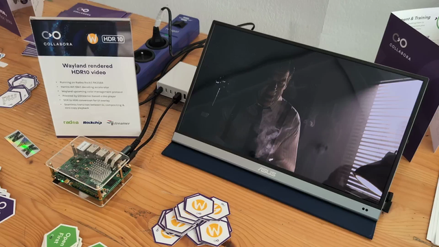 Wayland rendered HDR10 video demo at Embedded Recipes
