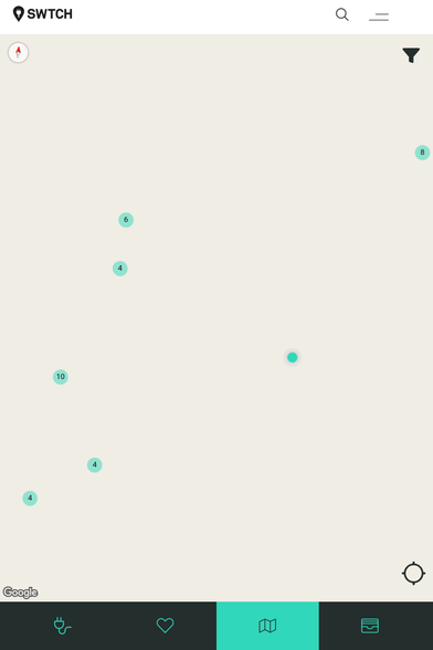 Map of SWTCH stations nearby,. 4s and 6s in green circles on grey goo.