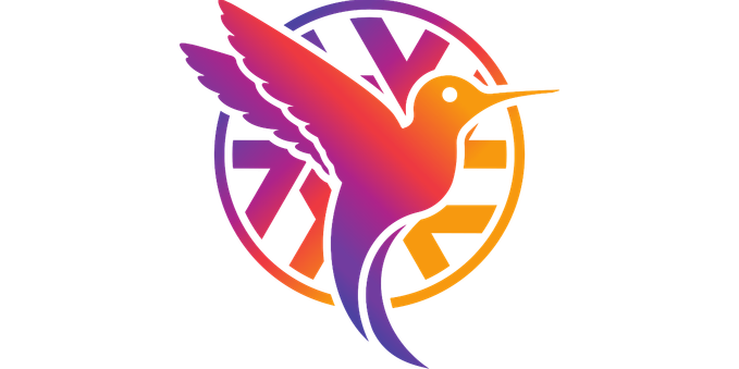 The CTRL-OS logo is a colorful & versatile hummingbird.